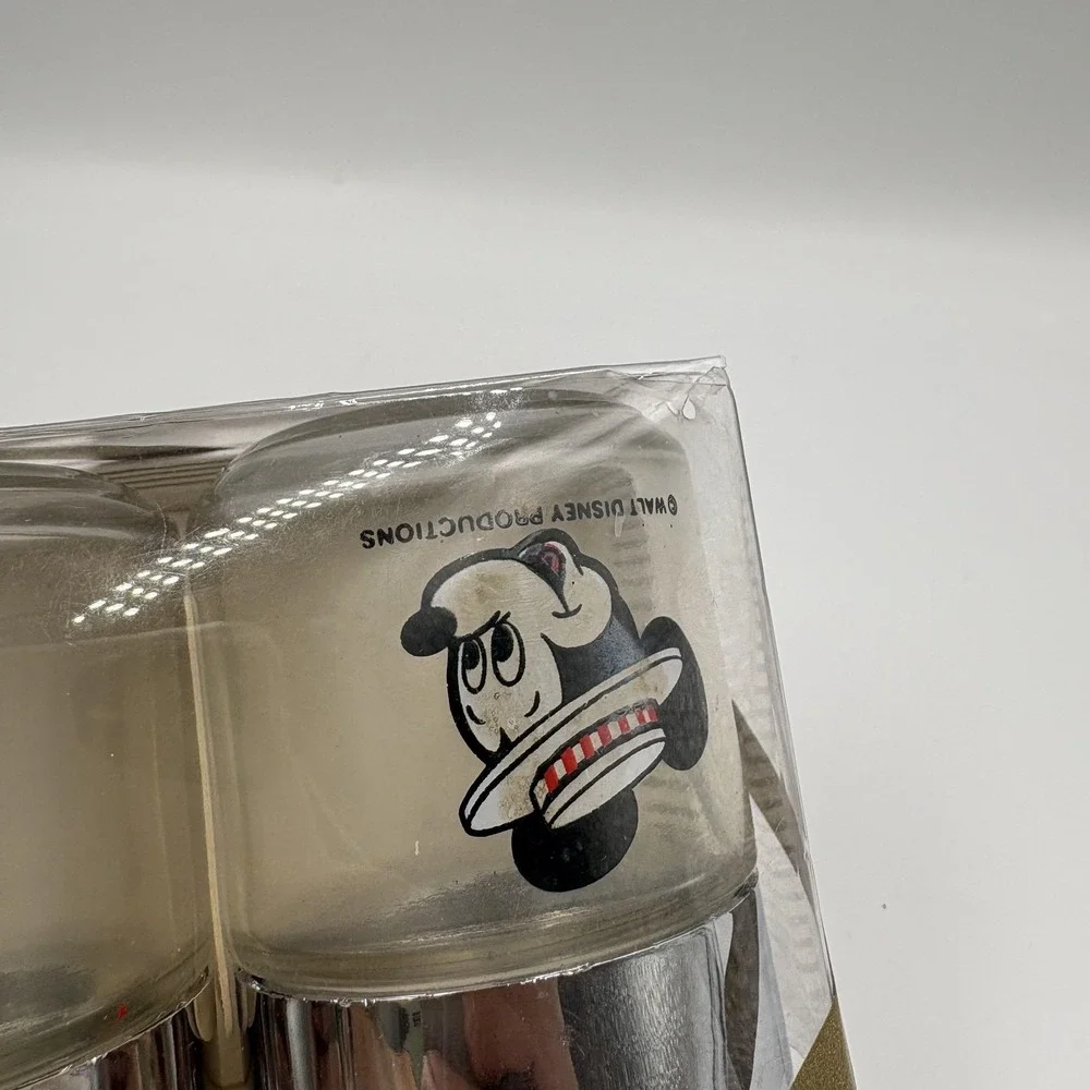 Vintage Disney Mickey Minnie Walt Disney World Gift Of Glass Salt Pepper Shakers